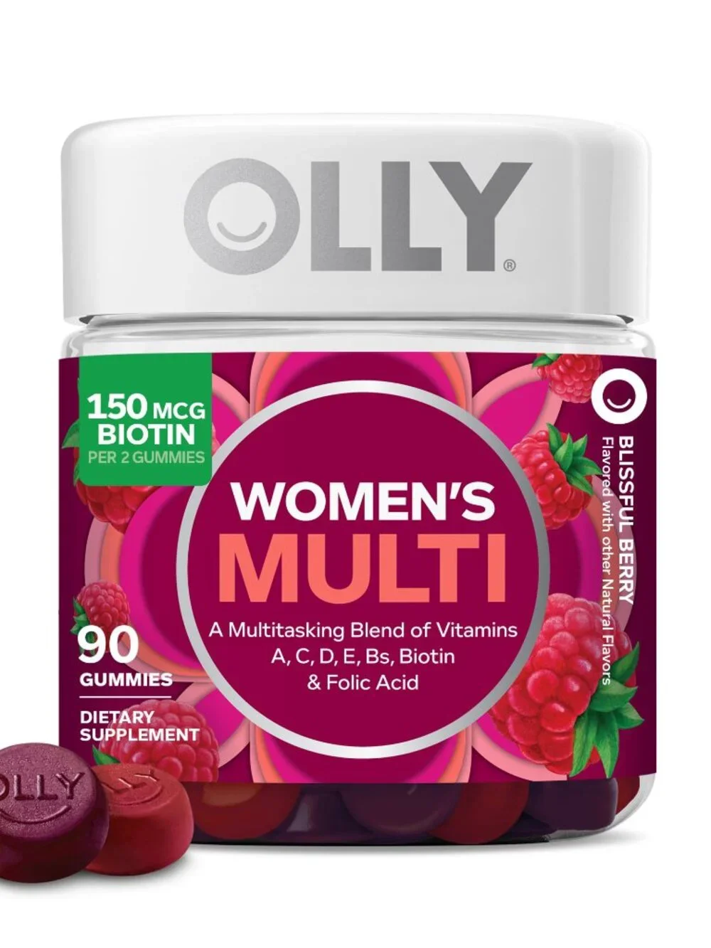 OLLY Women's Multivitamin Gummy, Women's Overall Wellness,* Vitamins A, C, D, E,